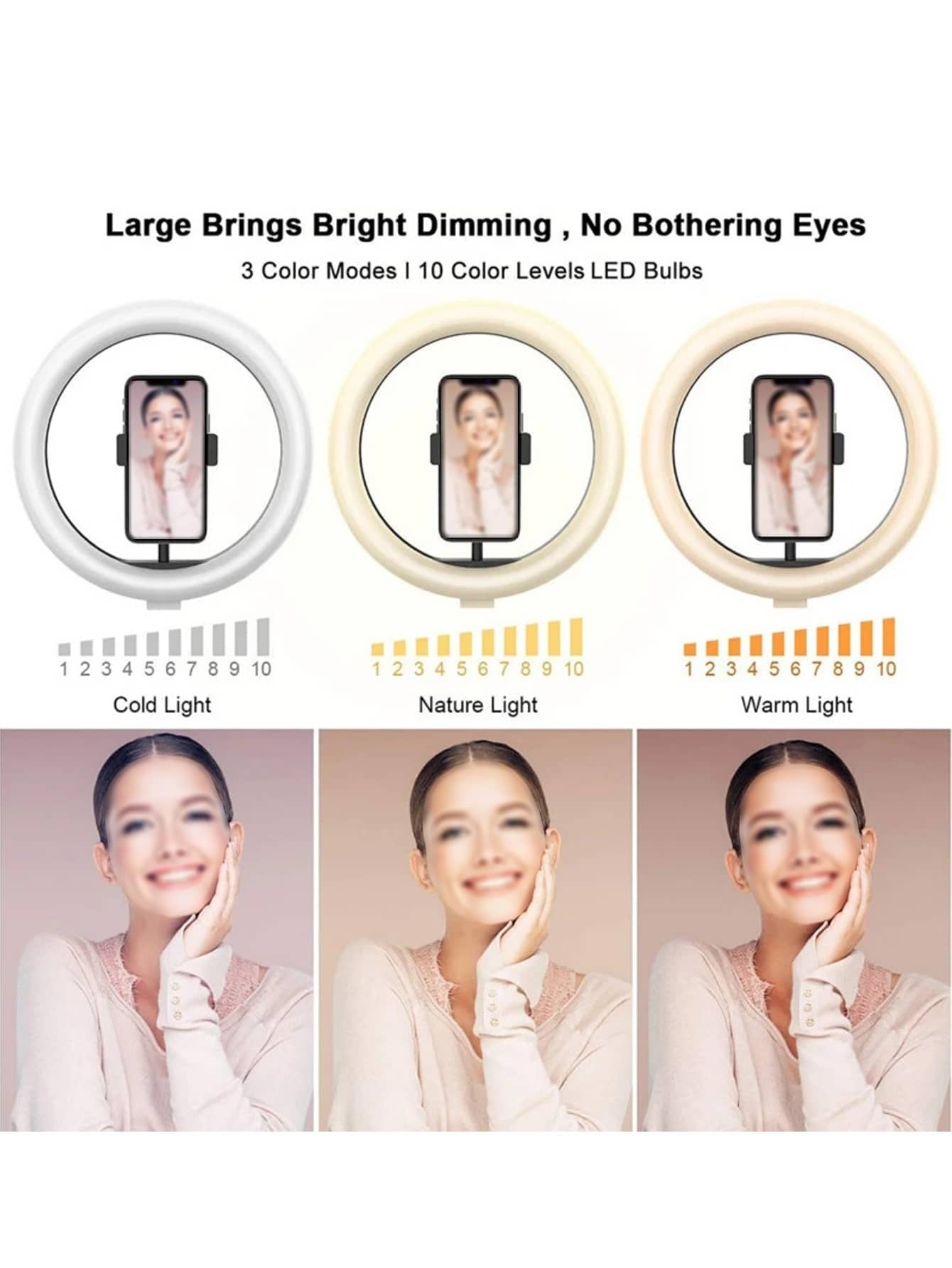 SHEIN حامل ثلاثي مع إضاءة حلقية