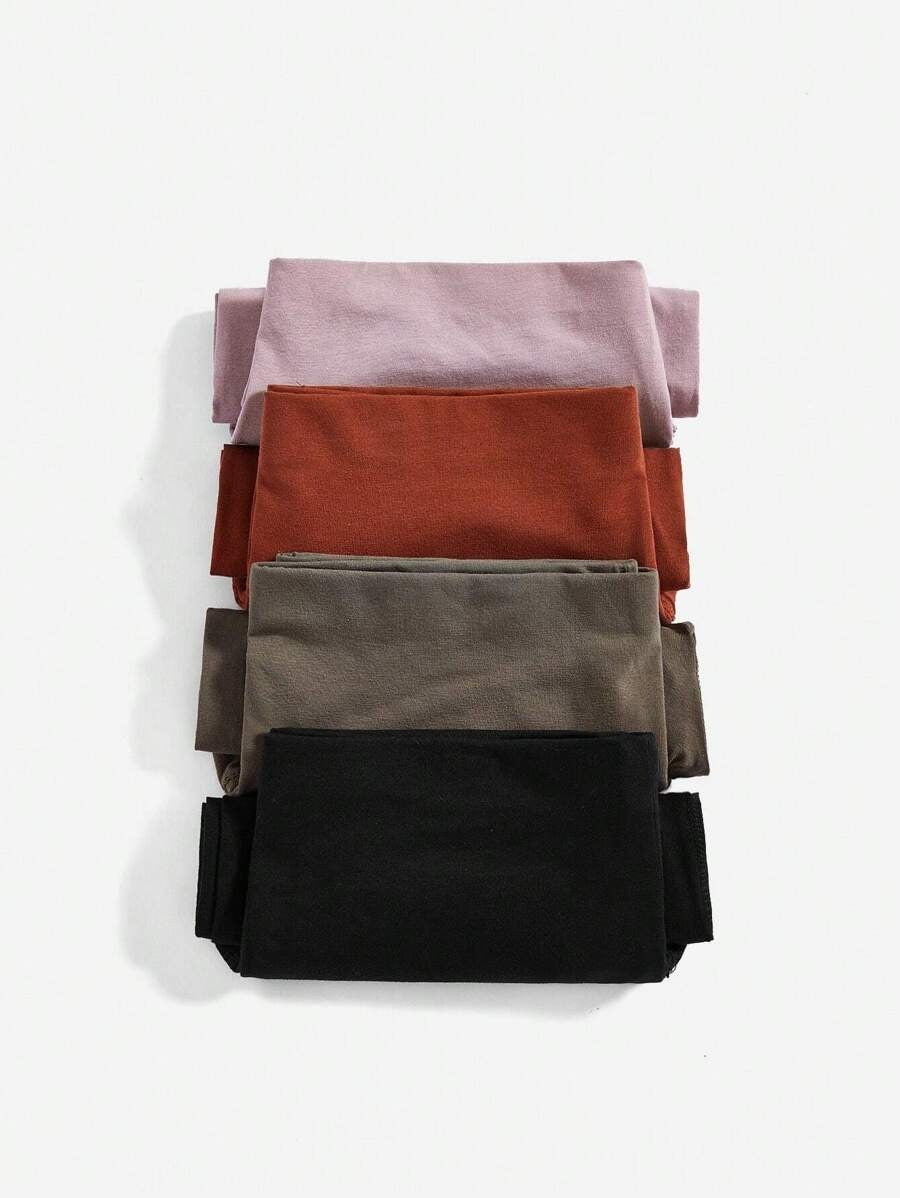 SHEIN شورت نسائي رياضي مريح خصر عالي لون أسود