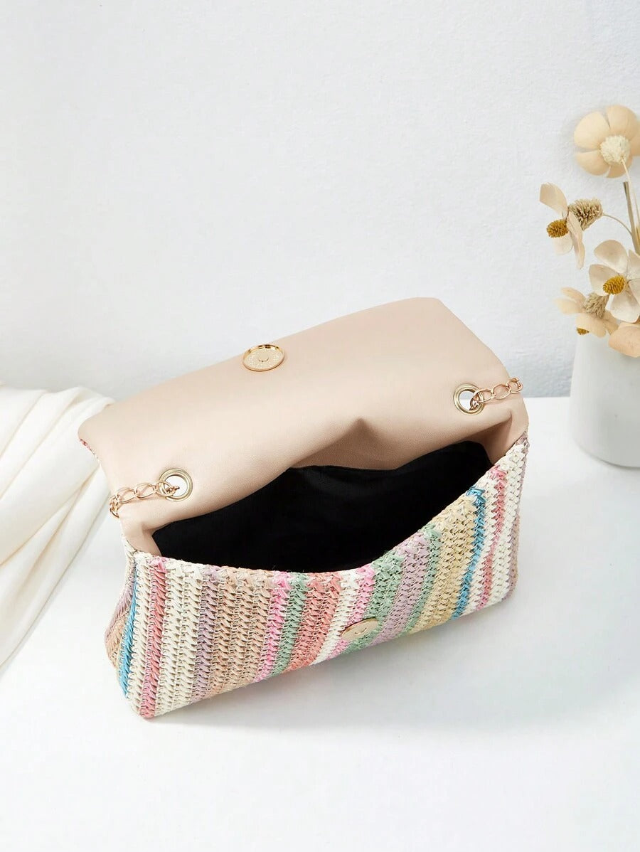 SHEIN حقيبة كتف منسوجة بطابع بوهيمي