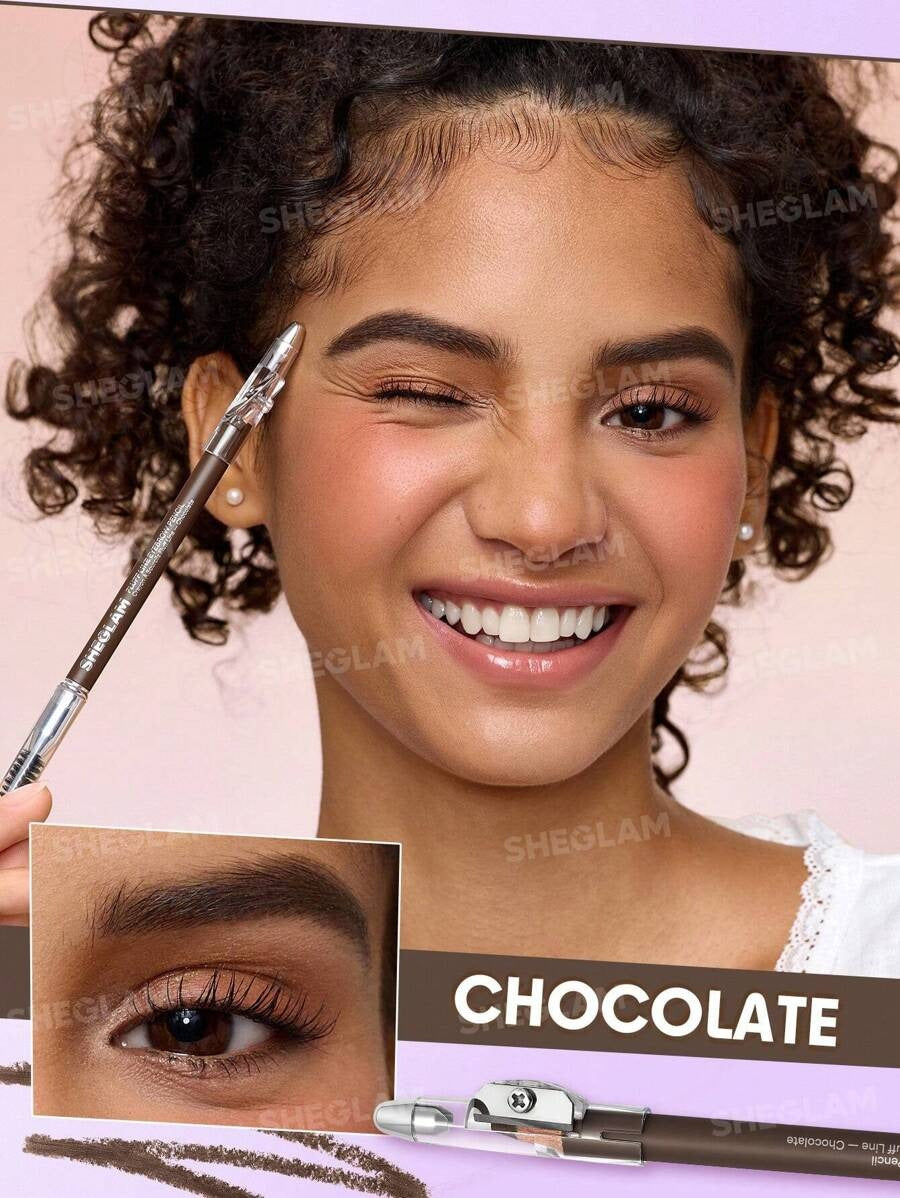 SHEGLAM Fluff Line Chocolate قلم حواجب سهل الاستخدام بتركيبة كريمية لون