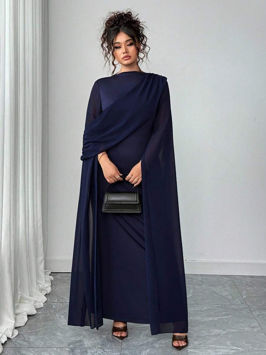 SHEIN Elenzga فستان شيفون طويل راقي