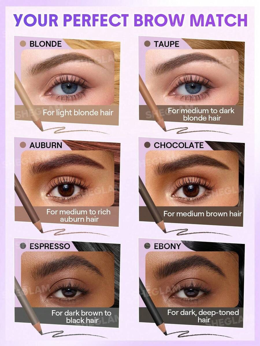 SHEGLAM Fluff Line Chocolate قلم حواجب سهل الاستخدام بتركيبة كريمية لون