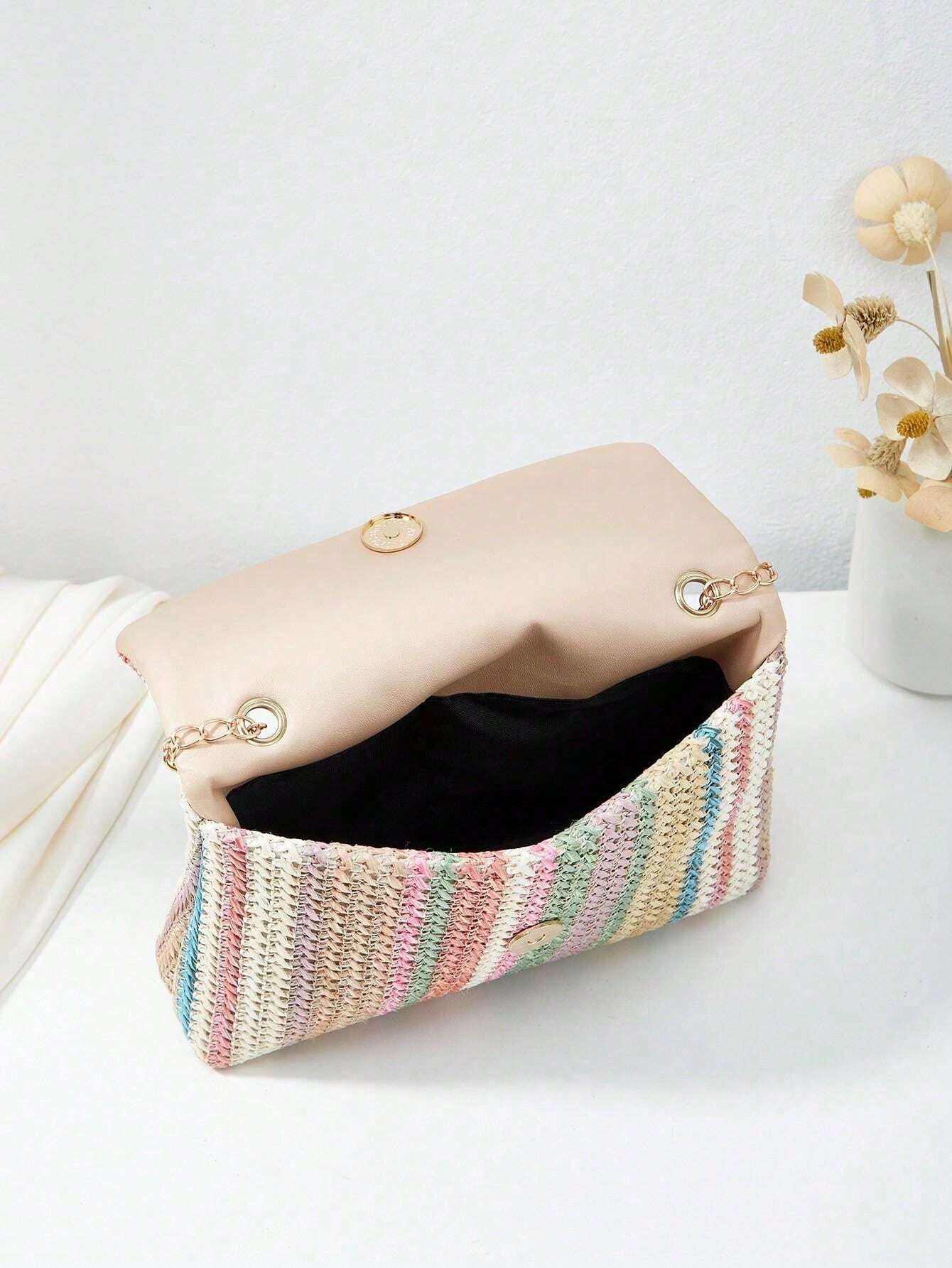 SHEIN حقيبة كتف منسوجة بطابع بوهيمي