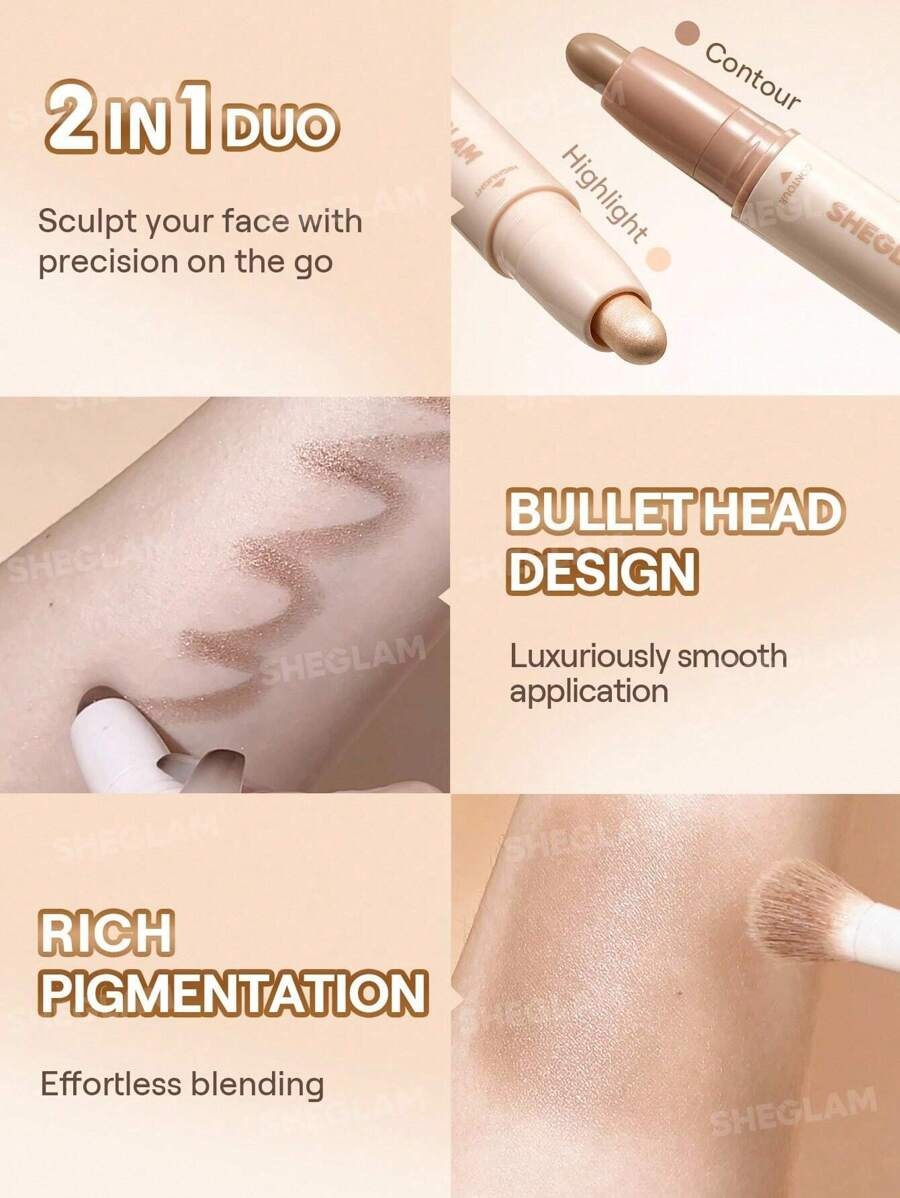 SHEGLAM 2-In-1 – Brown Sugar كونتور وهايلايتر