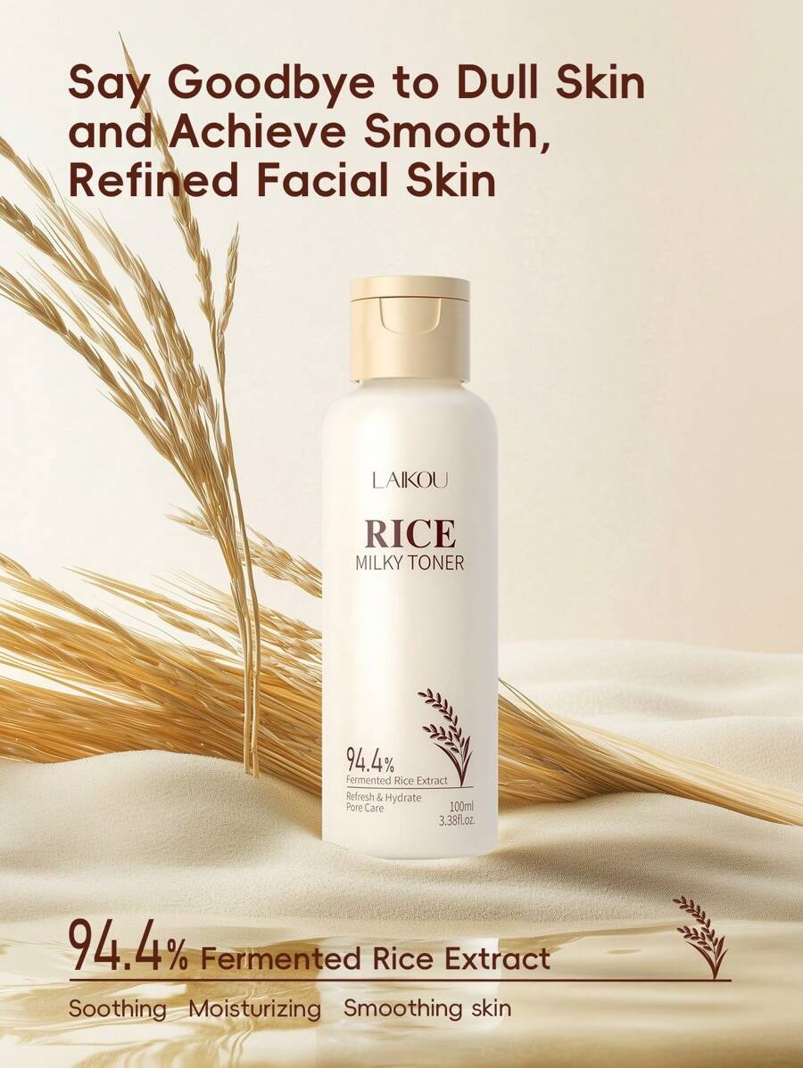 LAIKOU منظف الوجه بالأرز لترطيب وتقليل المسام