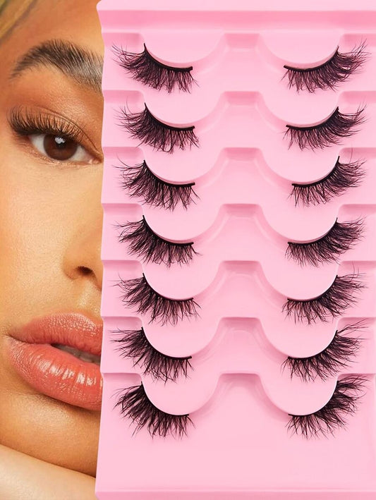 SHEIN  مجموعة من 7 أزواج من الرموش النصفية