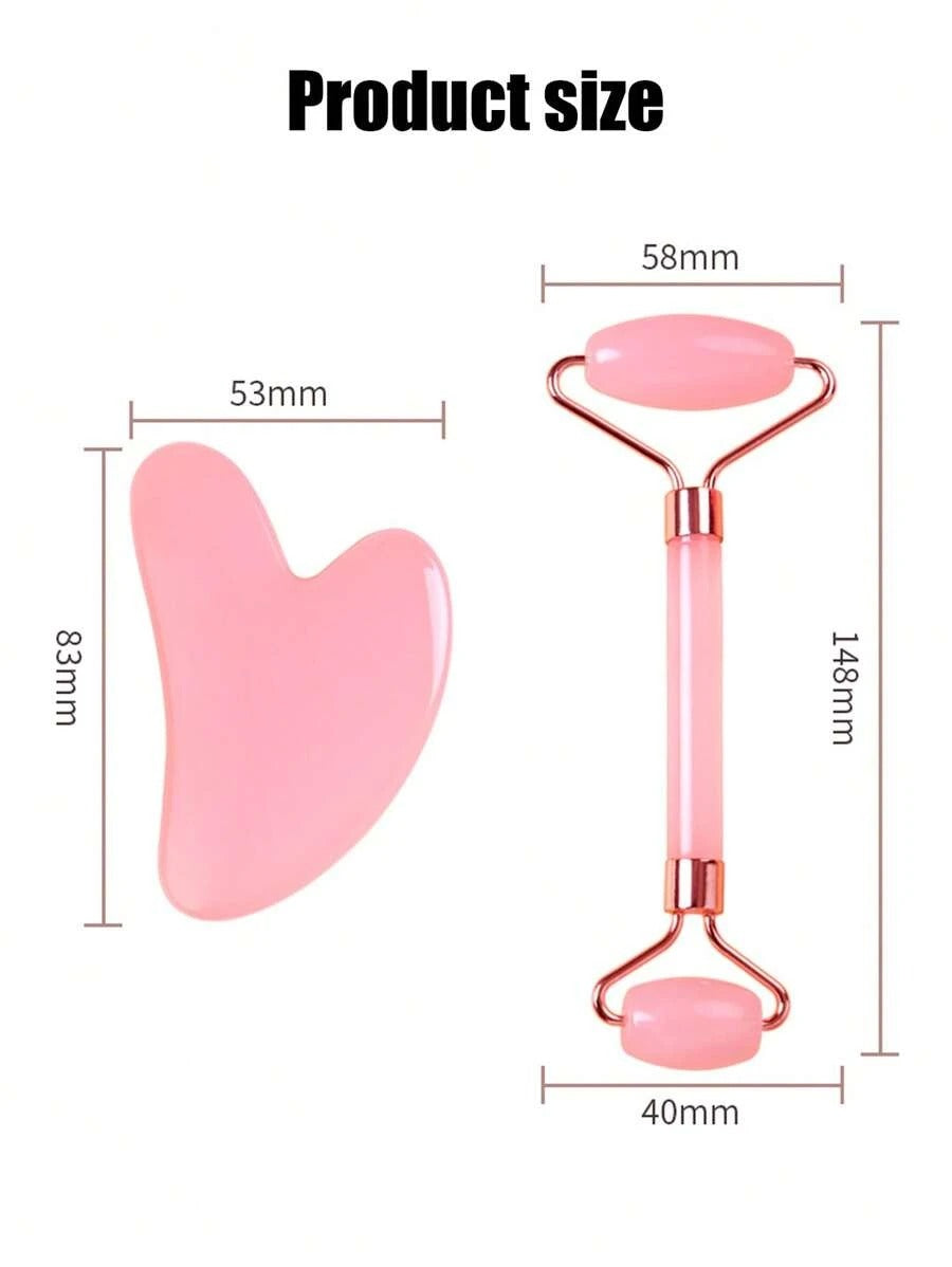 SHEIN طقم تدليك وتقشير الوجه – جوا شا + رولر