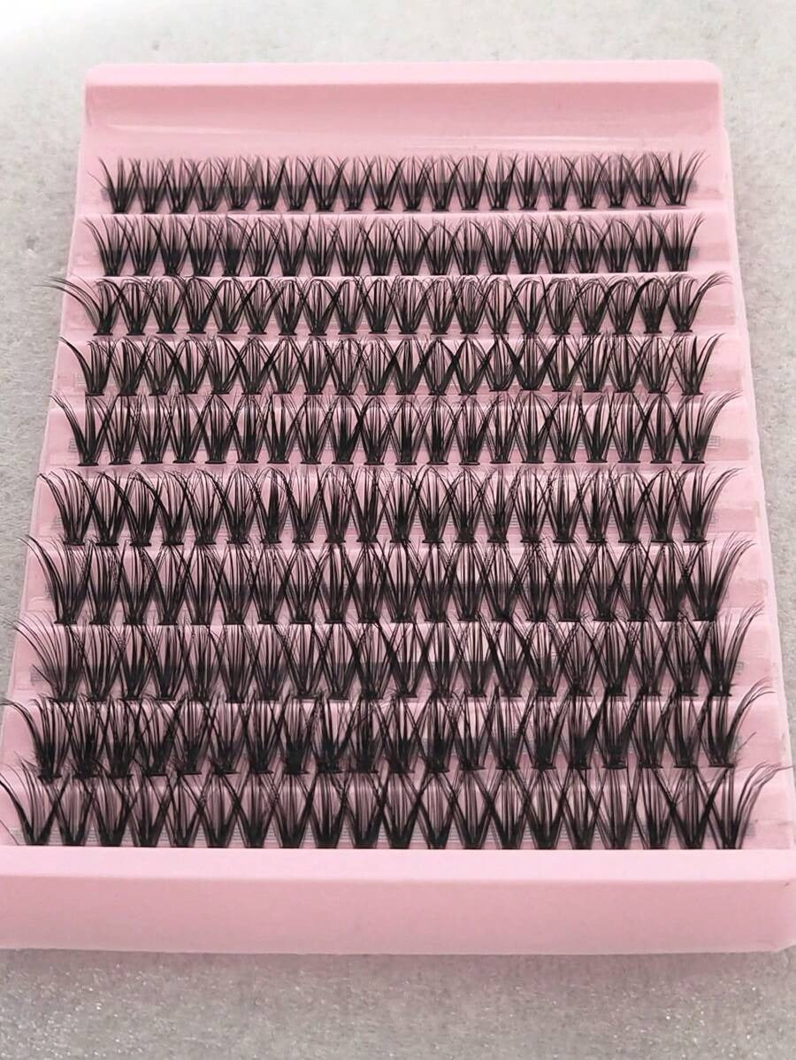 SHEIN طقم رموش فردية 200 قطعة لمظهر ناعم وطبيعي