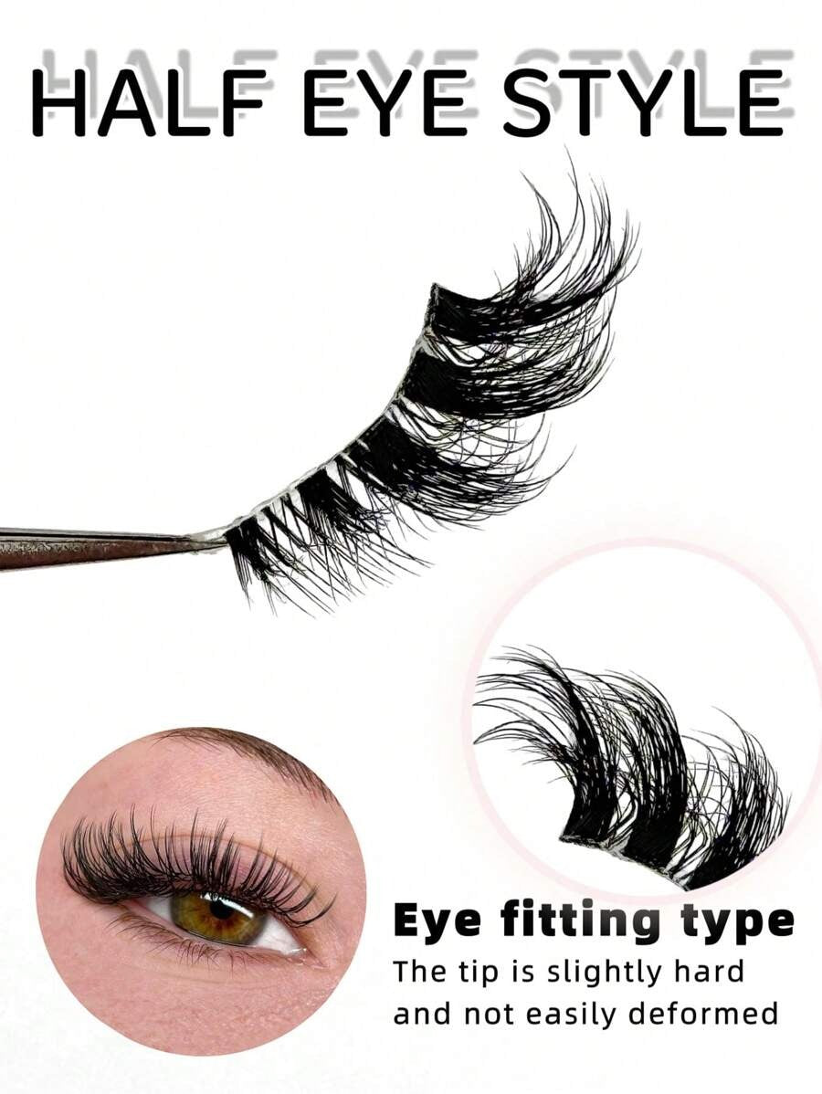 SHEIN طقم رموش 9 أزواج نصفية طبيعية بستايل عين القطة