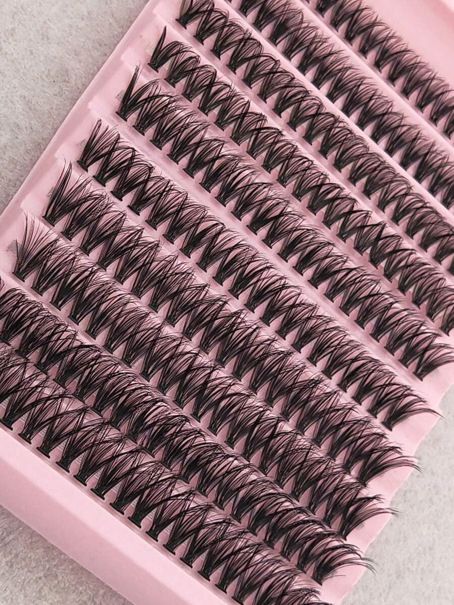 SHEIN طقم رموش فردية 200 قطعة لمظهر ناعم وطبيعي