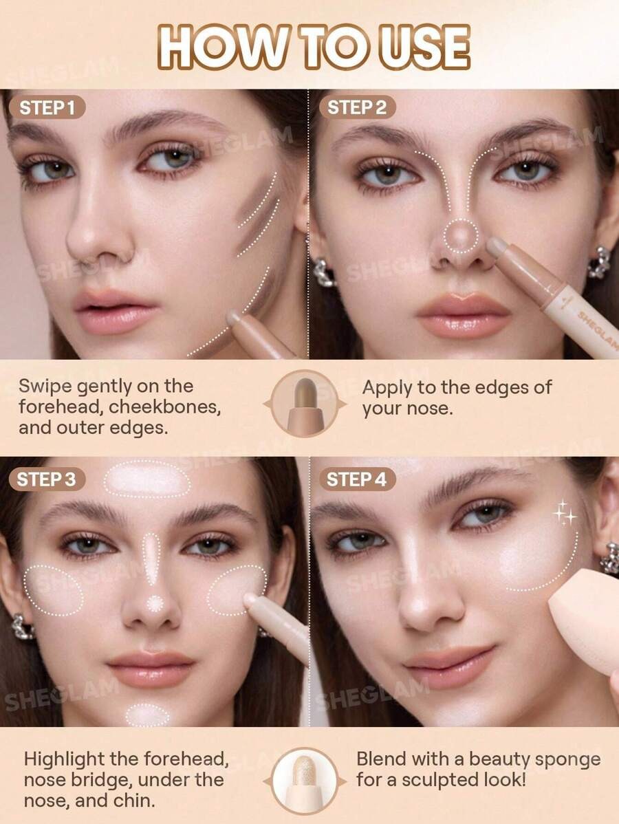 SHEGLAM 2-In-1 – Brown Sugar كونتور وهايلايتر