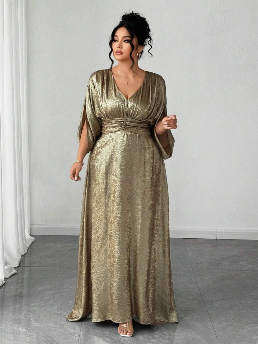 SHEIN فستان سهرة لامع طويل