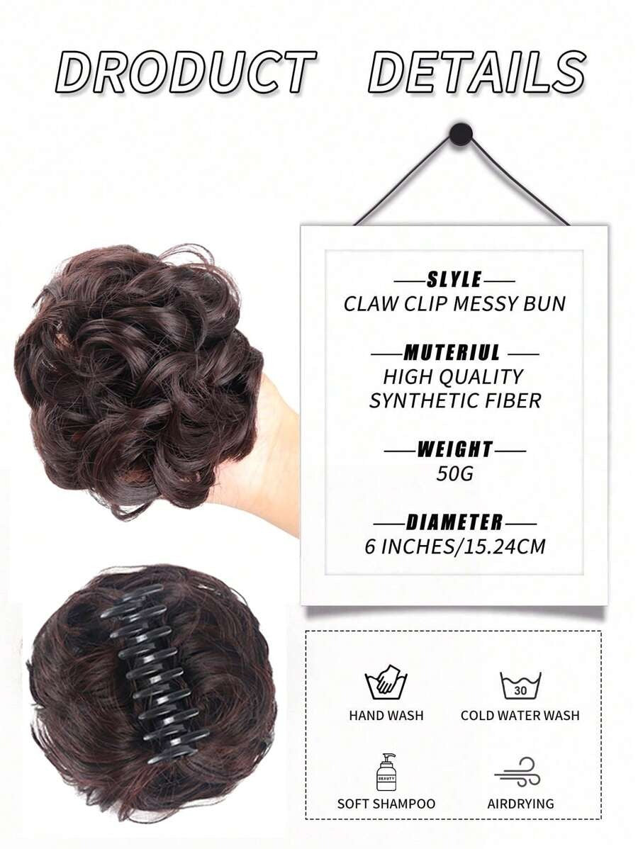 SHEIN كعكة شعر جاهزة لون بني داكن