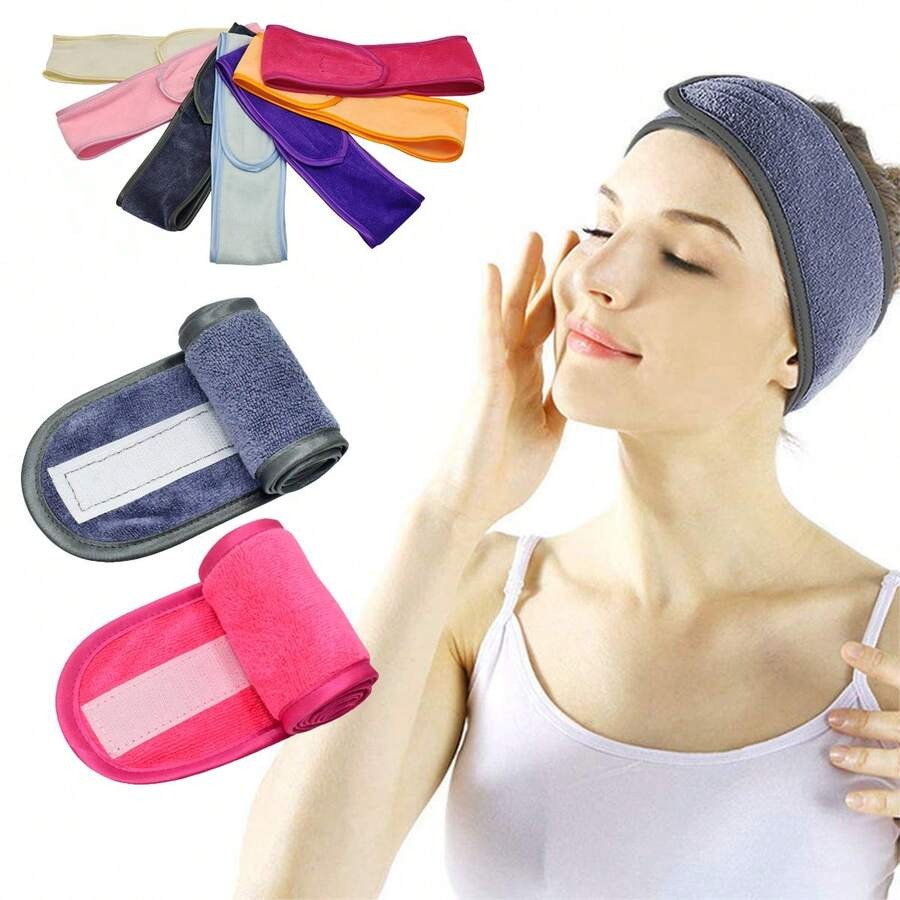 SHEIN شريط رأس قابل للتعديل للاستحمام والعناية بالبشرة
