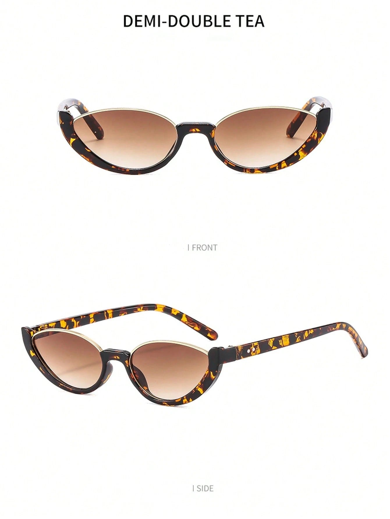 SHEIN نظارات عين القطة بإطار مزخرف