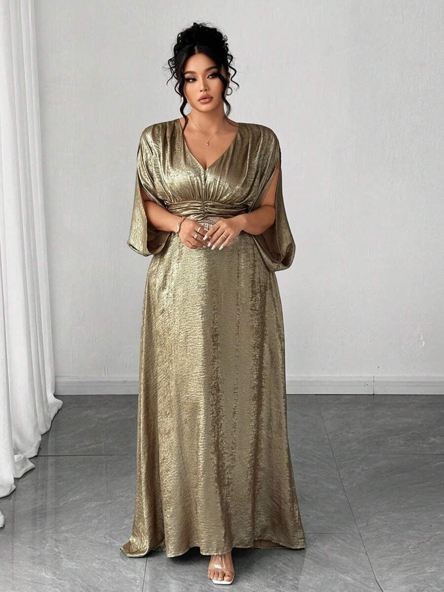 SHEIN فستان سهرة لامع طويل