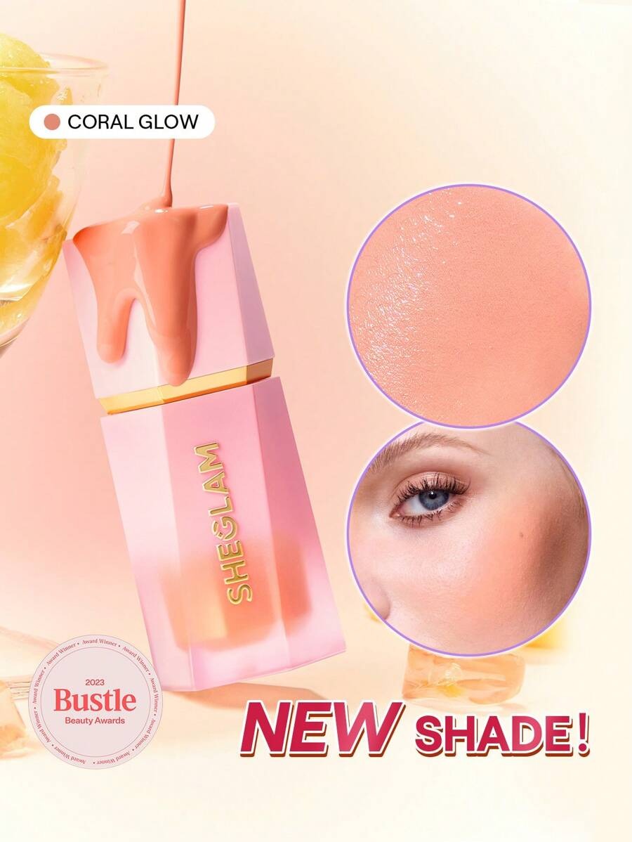SHEGLAM Color Bloom Coral Glow أحمر خدود سائل