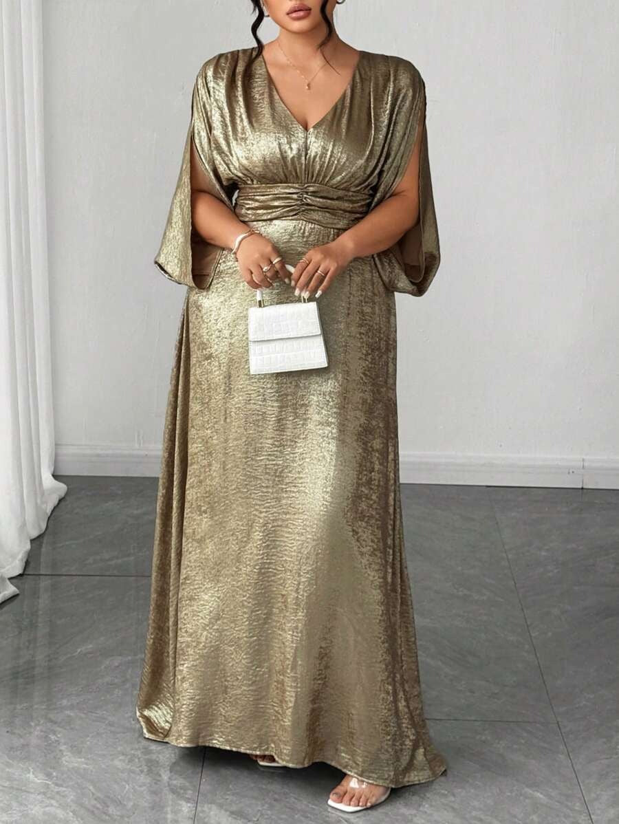 SHEIN فستان سهرة لامع طويل