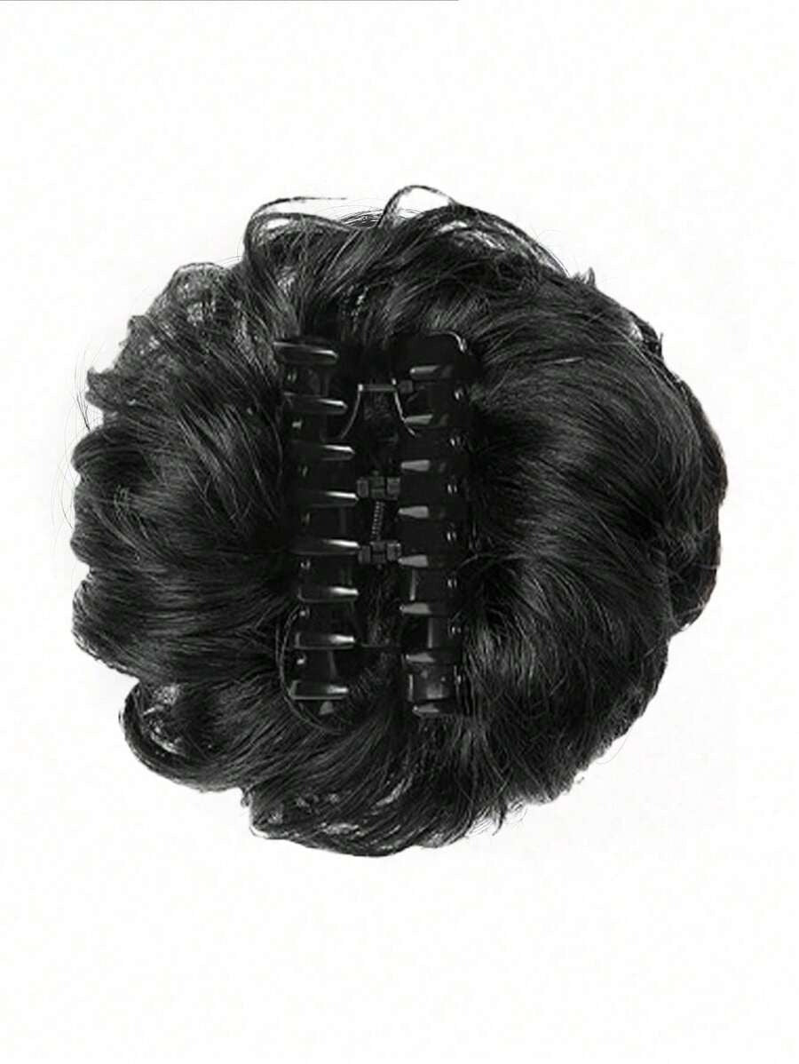 SHEIN وصلة كعكة شعر مجعد بلون أسود