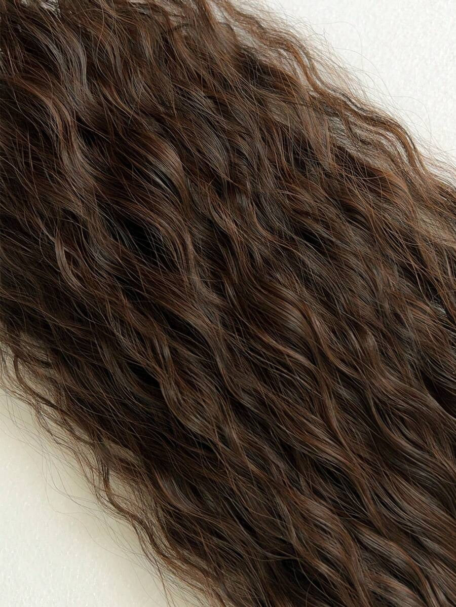 SHEIN إضافة شعر كيرلي جاهزة بـ 16 مشبك – لون بني فاتح
