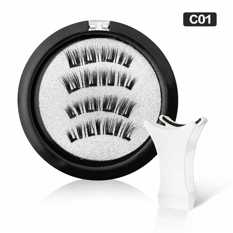 SHEIN Waloshow طقم رموش مغناطيسية طبيعية بدون غراء