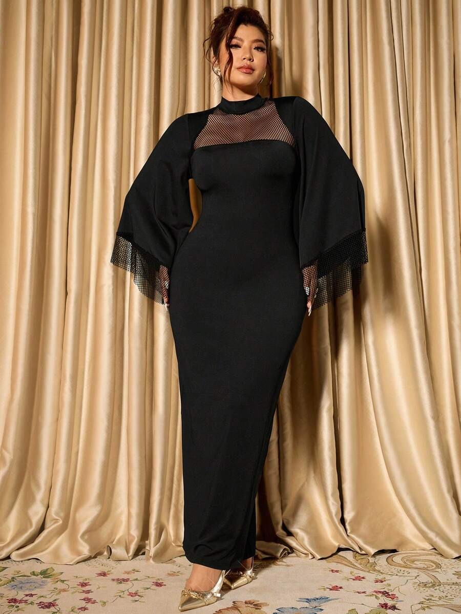 SHEIN فستان ماكسي أسود ضيق