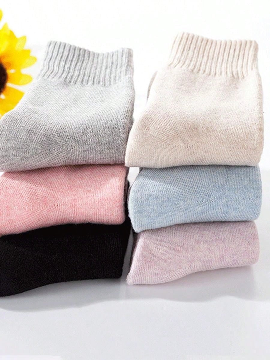 SHEIN 5 أزواج جوارب نسائية شتوية سميكة