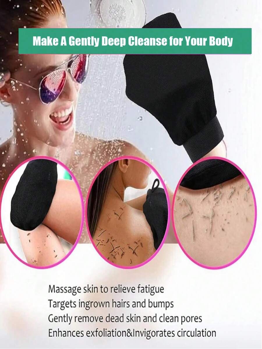 SHEIN قفاز استحمام مغربي لتقشير الجسم والوجه