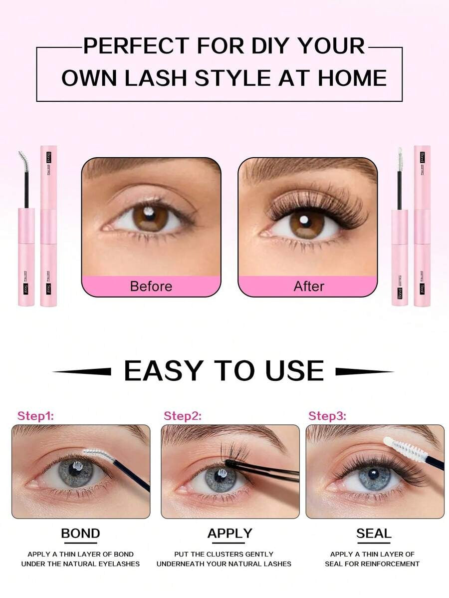 SHEIN Waloshow طقم لصق وختم للرموش