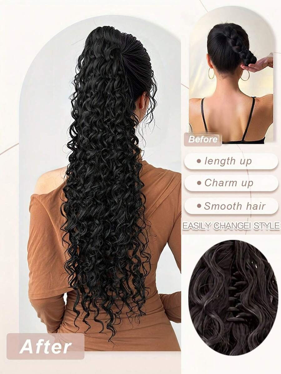SHEIN ذيل شعر مجعد بملمس طبيعي