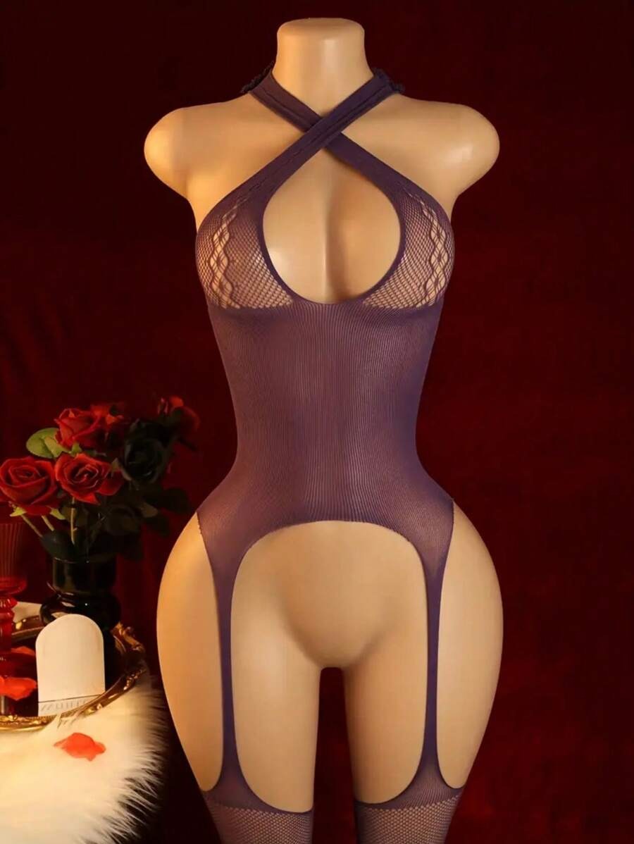 SHEIN جمبسوت شفاف بنعومة الحرير وقصة جريئة