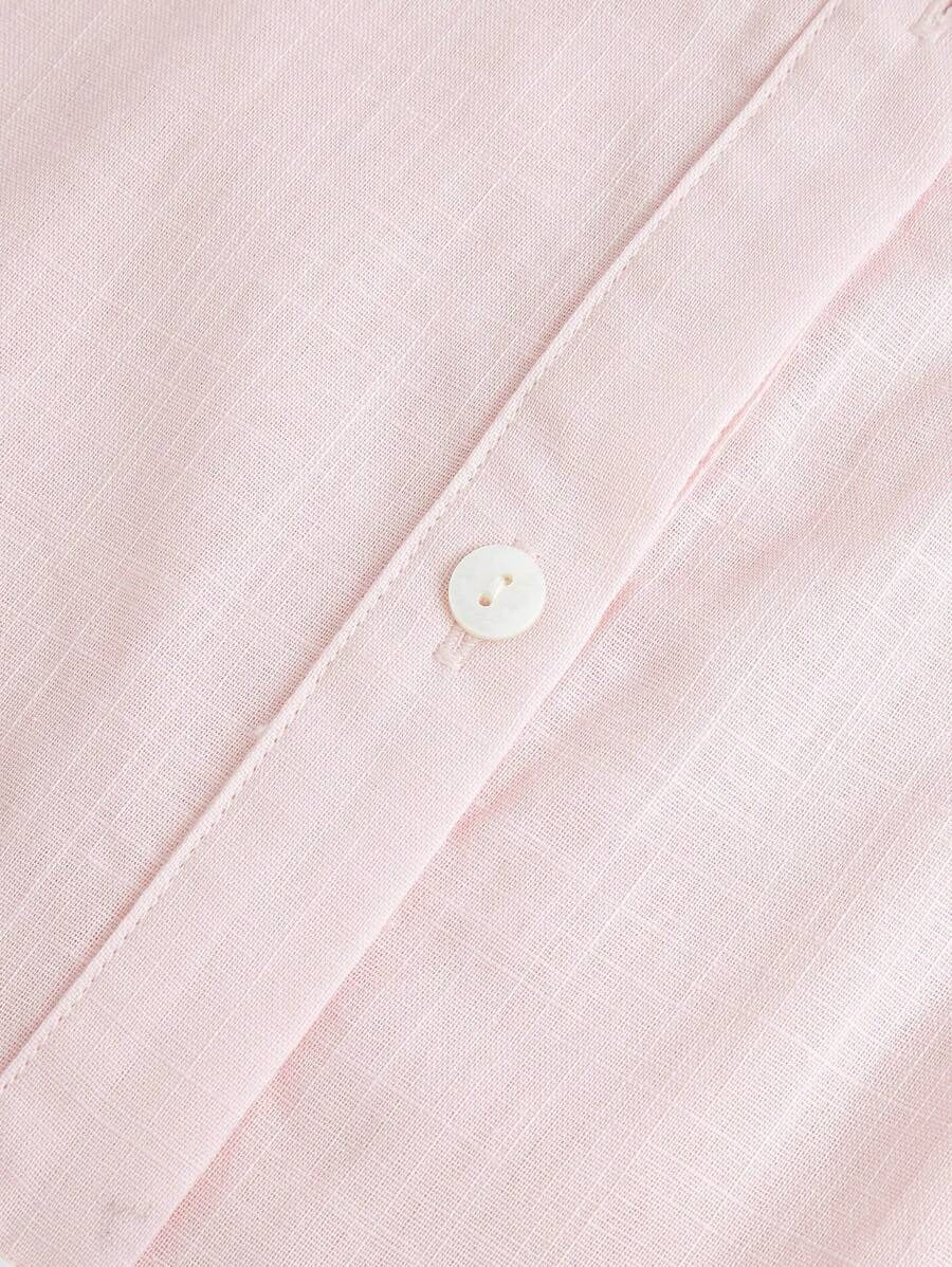 SHEIN BizChic قميص صيفي أنيق بلون وردي