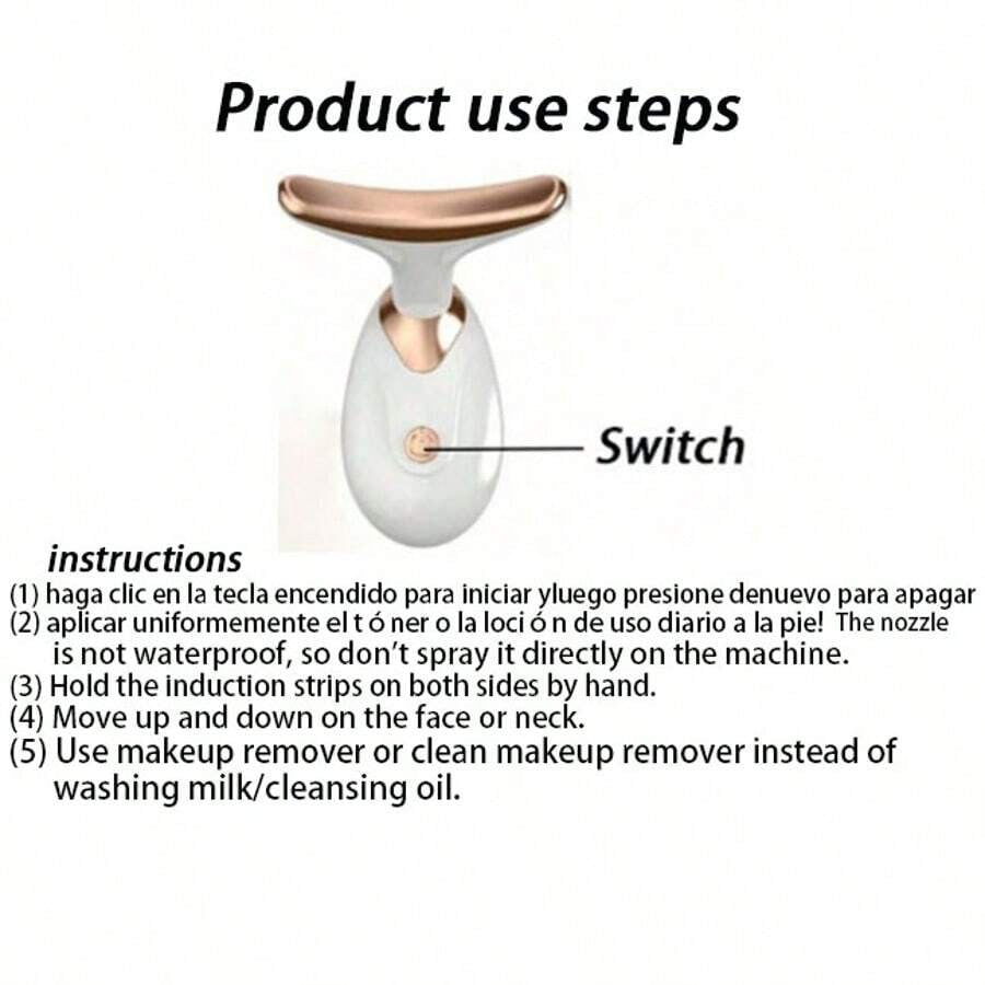 SHEIN جهاز تدليك كهربائي للوجه والذقن بلون أبيض