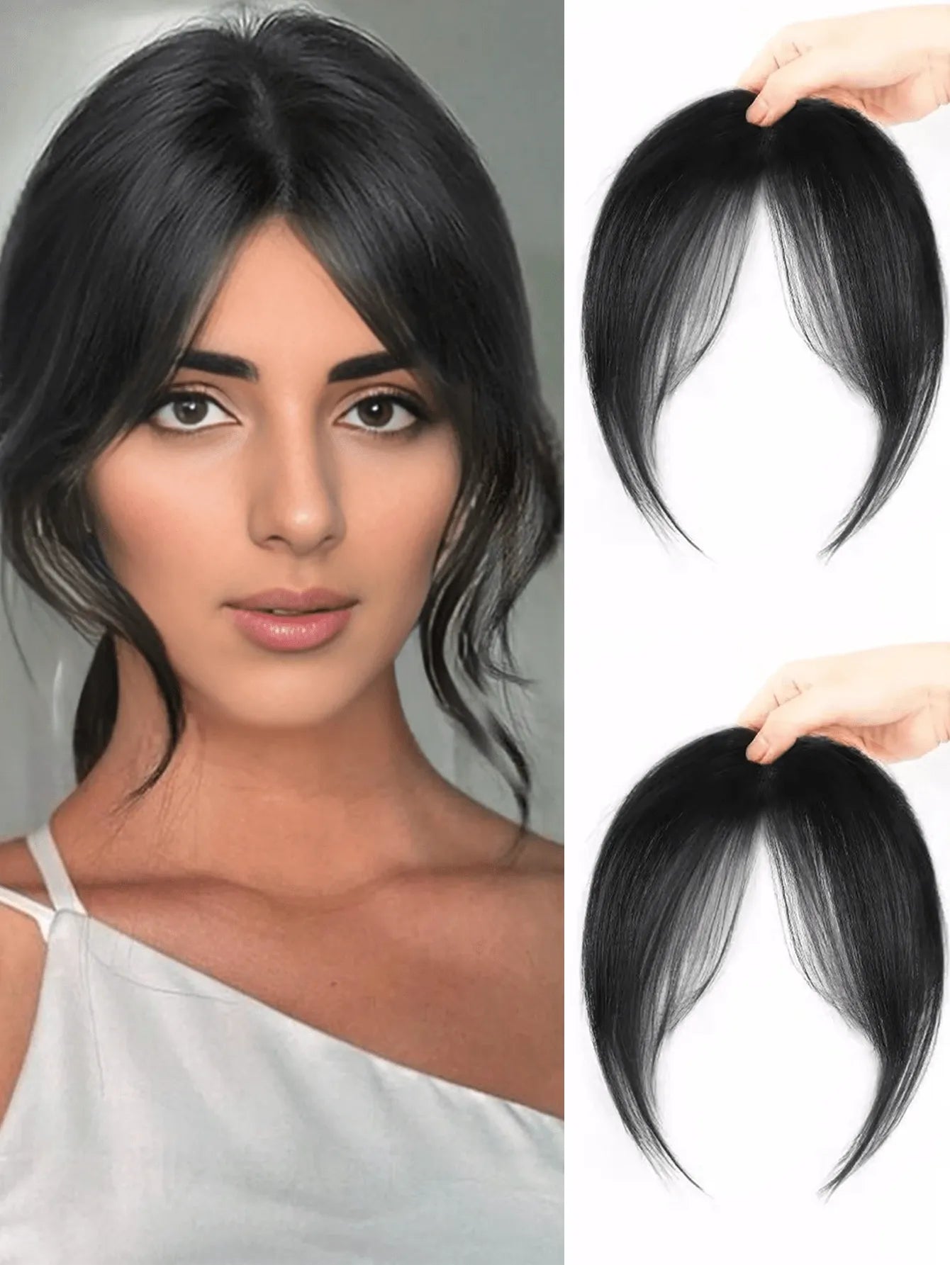 SHEIN شعر مستعار بخصلات هوائية طبيعية (8 بوصة)