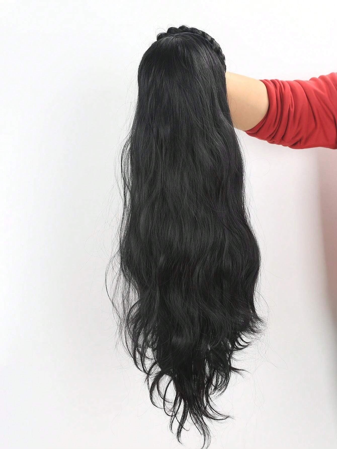 SHEIN شعر صناعي طويل مموج مع ضفائر ملتوية