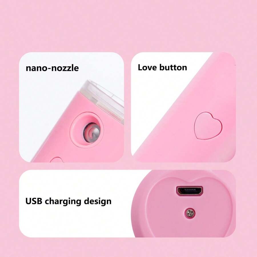 SHEIN بخاخ نانو ميست محمول مرطب للوجه قابل لإعادة الشحن