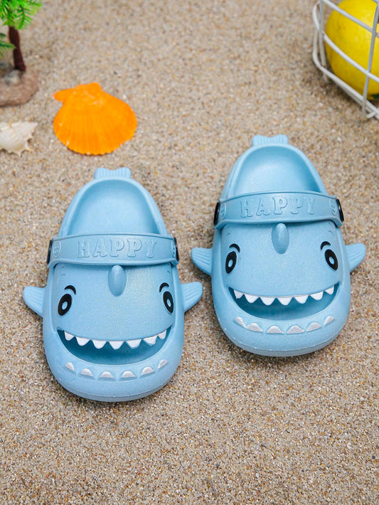 SHEIN صنادل أطفال خفيفة بتصميم سمكة مانعة للانزلاق