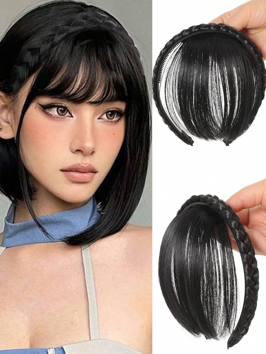SHEIN باروكة ضفيرة مع غرة ناعمة