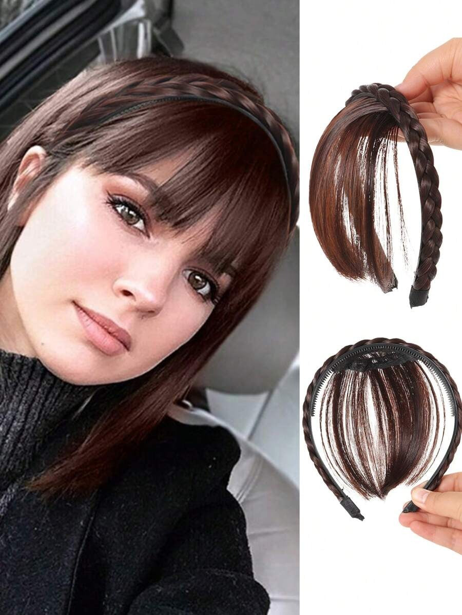 SHEIN باروكة ضفيرة مع غرة ناعمة