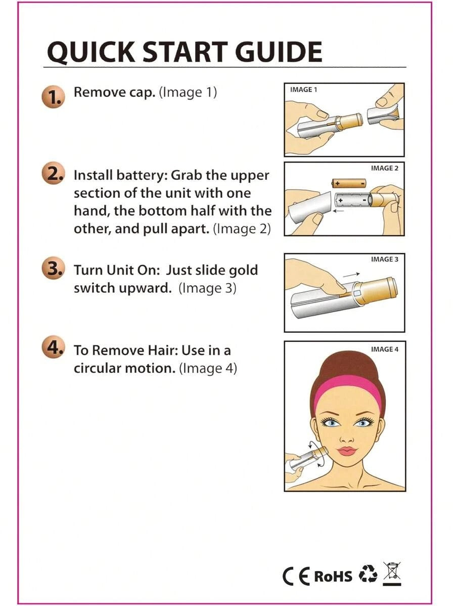 SHEIN براية إزالة شعر صغيرة للوجه لون أبيض
