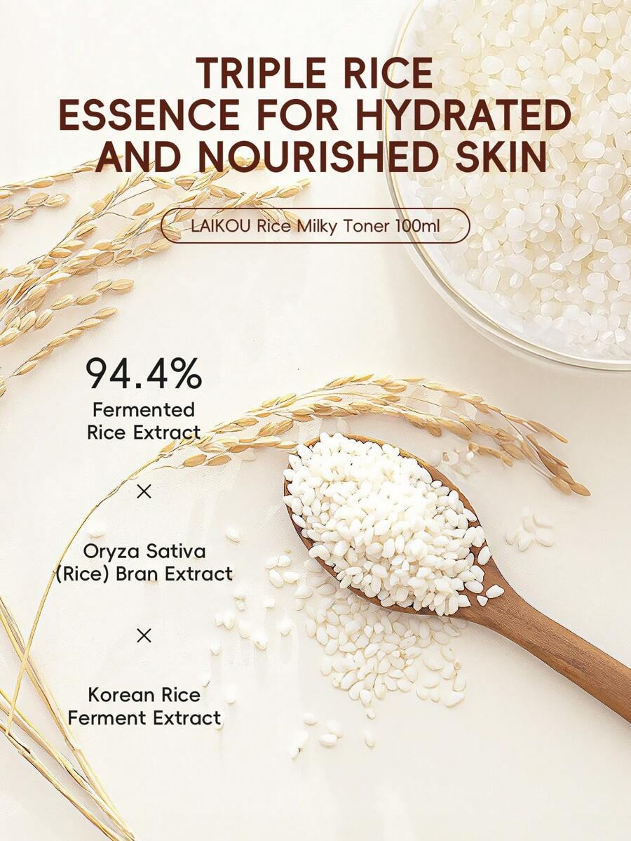 LAIKOU منظف الوجه بالأرز لترطيب وتقليل المسام