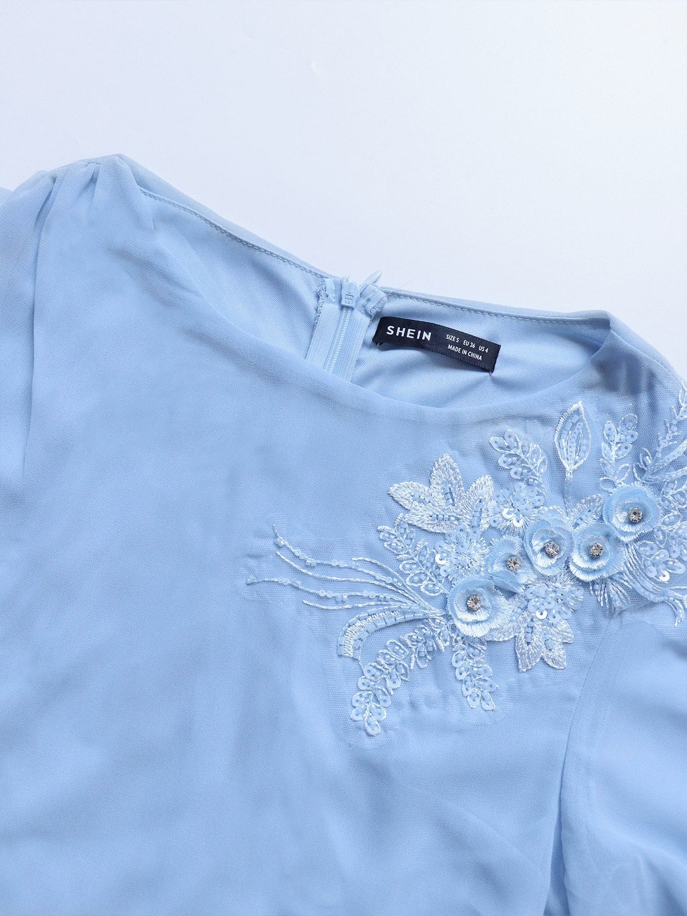 SHEIN Coutiva فستان ماكسي أنيق بلون أزرق فاتح