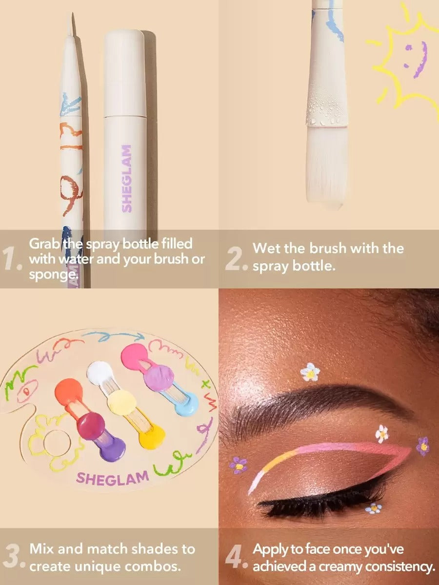 SHEGLAM Merry-Go-Round لوحة ظلال عيون مائية بـ6 ألوان