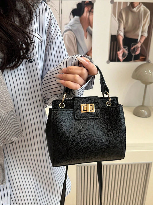 SHEIN حقيبة يد كاجوال بإغلاق قفل دوار
