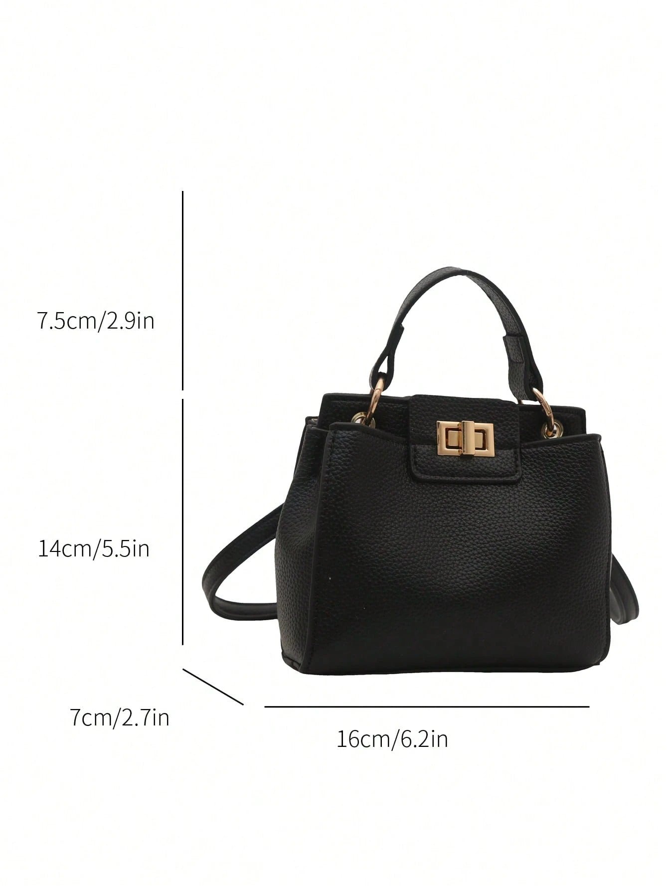 SHEIN حقيبة يد كاجوال بإغلاق قفل دوار