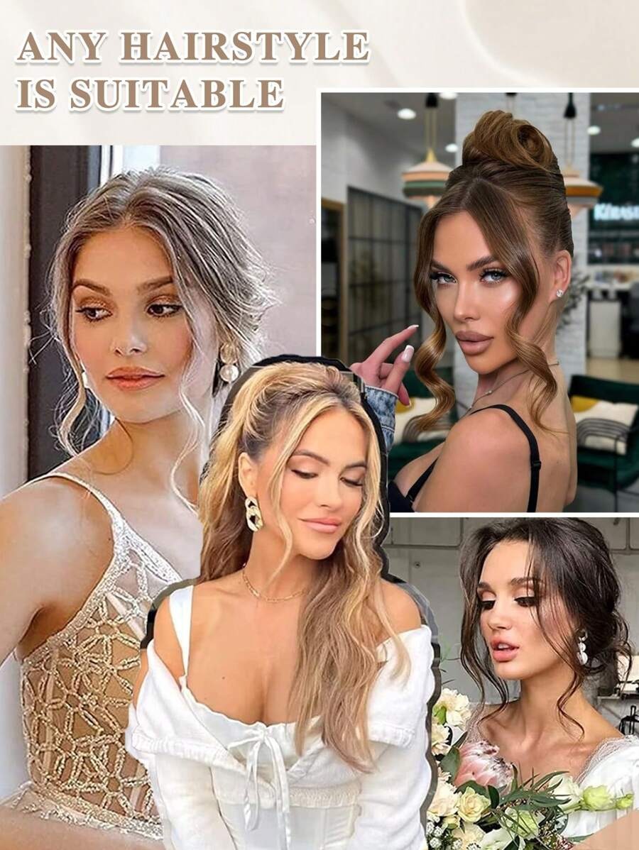 SHEIN قطعتين وصلات شعر مجعد بضفيرتين جانبيتين (12 بوصة)