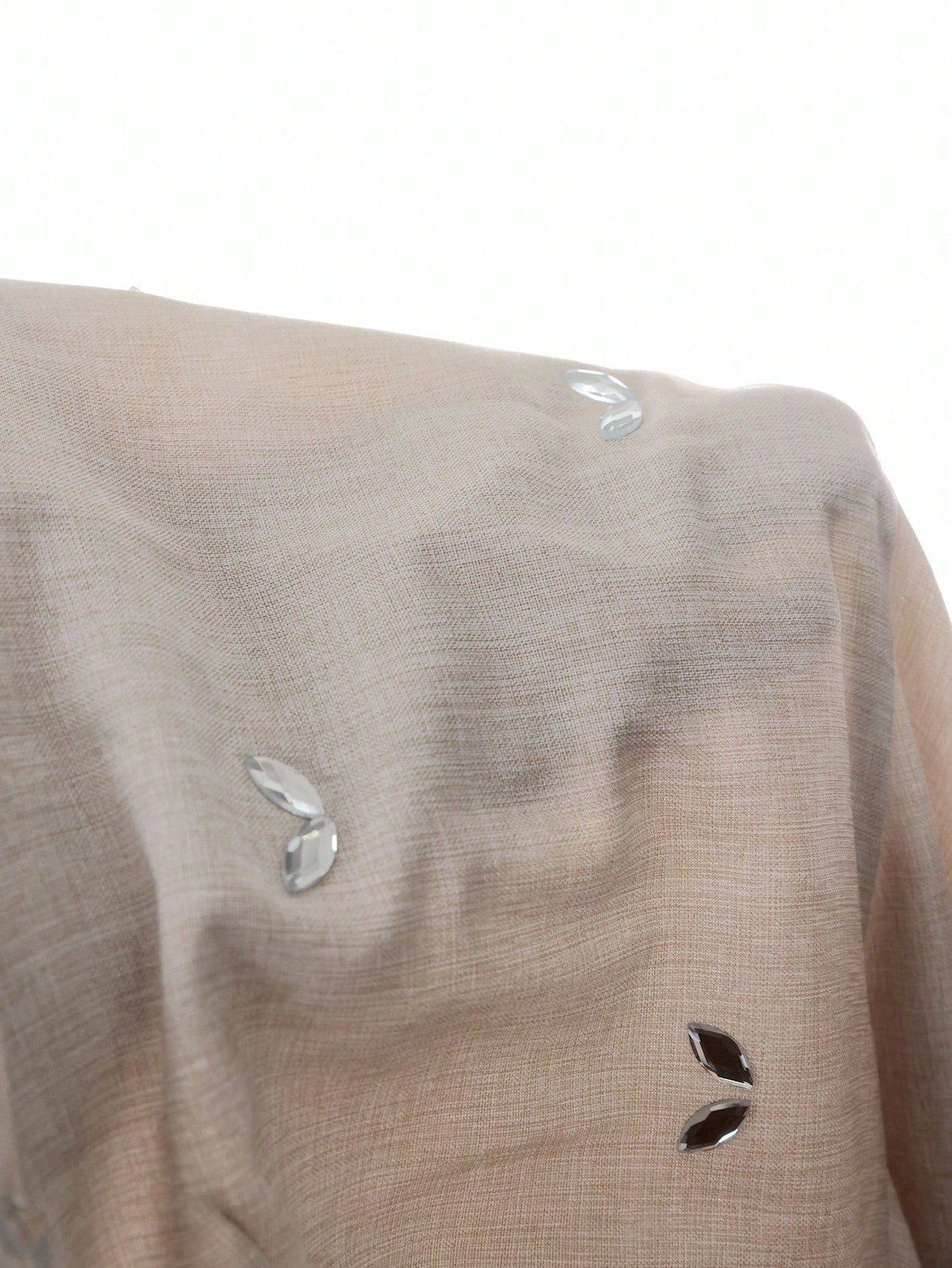 SHEIN Feyla فستان طويل مزين براين ستون وذيل متدرج