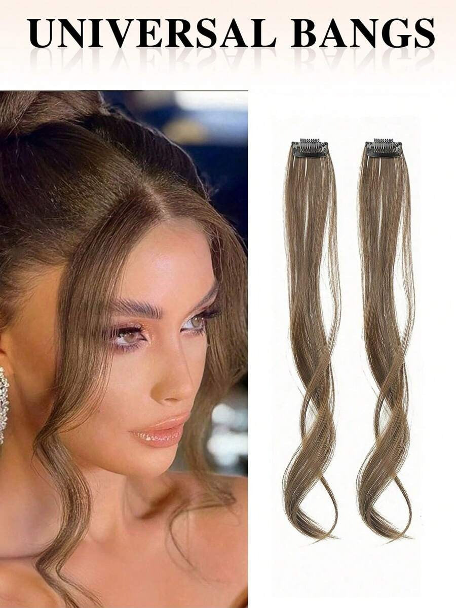 SHEIN قطعتين وصلات شعر مجعد بضفيرتين جانبيتين (12 بوصة)