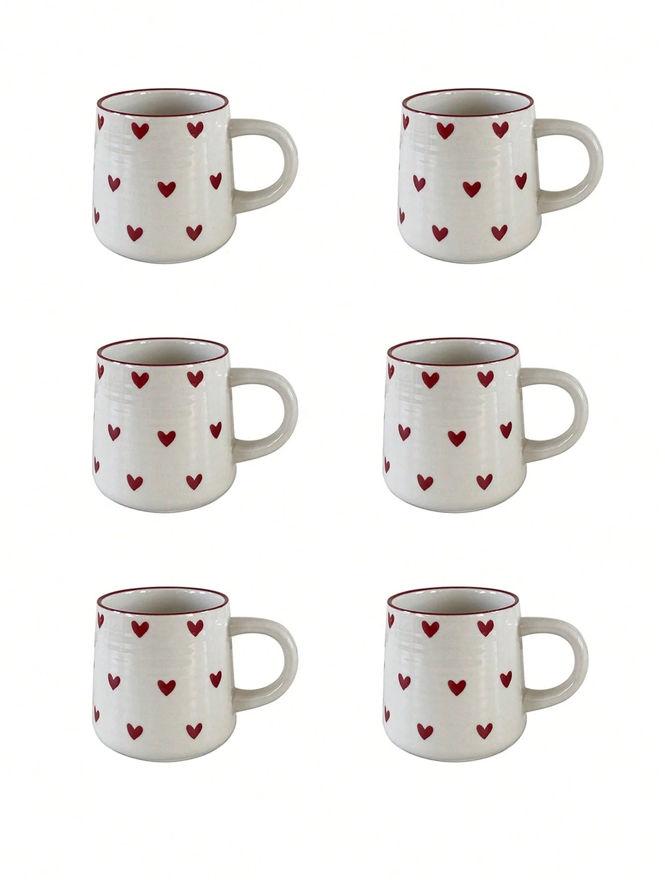 SHEIN كوب خزفي على شكل قلب 200مل بتصميم أنيق