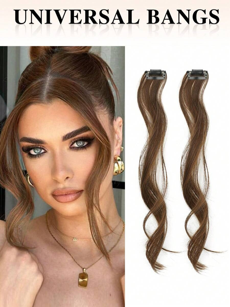 SHEIN قطعتين وصلات شعر مجعد بضفيرتين جانبيتين (12 بوصة)